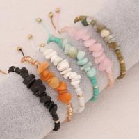 Gemstone Bracelets, Natural Stone, with Crystal, handmade, Adjustable & fashion jewelry & for woman Approx 25 cm [
