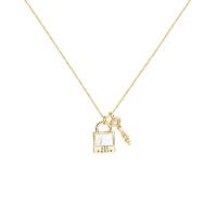 Cubic Zircon Micro Pave Brass Necklace, with Shell, with 5.4cm extender chain, real gold plated, fashion jewelry & micro pave cubic zirconia & for woman, golden, 88mm .2 cm [
