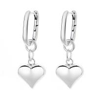Sterling Silver Drop Earring, 925 Sterling Silver, Heart, Antique finish, fashion jewelry & for woman, 13mm [