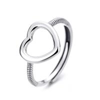 Sterling Silver Finger Ring, 925 Sterling Silver, Heart, Antique finish, fashion jewelry & for woman, 11mm 