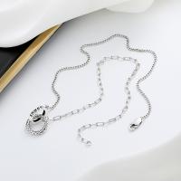 Sterling Silber Schmuck Halskette, 925er Sterling Silber, Antikes Finish, Modeschmuck & für Frau, 15mm, Länge:ca. 17.72 ZollInch, verkauft von PC[