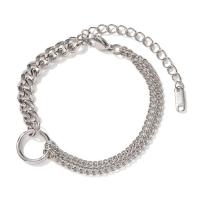 Stainless Steel Chain Bracelets, 304 Stainless Steel, with 2.17inch extender chain, fashion jewelry & for woman Approx 6.69 Inch [
