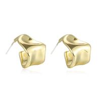 Brass Stud Earring, gold color plated, fashion jewelry & for woman [