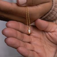Gemstone Necklaces, Brass, with Gemstone, with 5cm extender chain, plated, fashion jewelry & micro pave cubic zirconia cm 