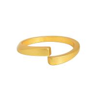 Anillo de dedo de latón, metal, Oro mate, diverso tamaño para la opción & para mujer, 6mm, tamaño:5-8, Vendido por UD