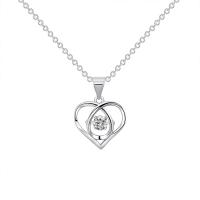 Harz Messing Halskette, Herz, plattiert, Kette mit Kreuz & für Frau & mit Strass & hohl, keine, 14mm, Länge:ca. 16-18 ZollInch, verkauft von PC[