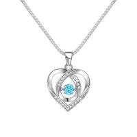 Harz Messing Halskette, Herz, plattiert, Kastenkette & für Frau & mit Strass & hohl, keine, 16.5x20mm, Länge:ca. 18.1 ZollInch, verkauft von PC[