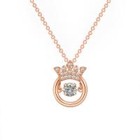 Harz Messing Halskette, Krone, plattiert, Oval-Kette & für Frau & mit Strass & hohl, keine, 14mm, Länge:ca. 16-18 ZollInch, verkauft von PC[