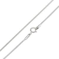 Sterling Silber Schmuck Halskette, 925 Sterling Silber, platiniert, verschiedene Größen vorhanden & Schlangekette & für Frau, verkauft von PC