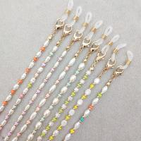 Brillenhalter, Zinklegierung, mit Seedbead & Kunststoff Perlen, Anti-Skidding & unisex, keine, Länge:ca. 70 cm, 2PCs/setzen, verkauft von setzen