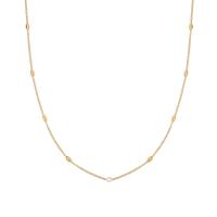 Titan Schmuck Halskette, Titanstahl, mit Kunststoff Perlen, mit Verlängerungskettchen von 5cm, 18K vergoldet, Modeschmuck & für Frau, goldfarben, Länge:40 cm, verkauft von PC