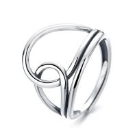 Sterling Silver Finger Ring, 925 Sterling Silver, Antique finish, fashion jewelry & for woman, 14mm 