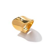 Stainless Steel Finger Ring, 304 Stainless Steel, 18K gold plated, fashion jewelry & for woman, golden [