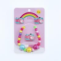 Resin Jewelry Sets, Stud Earring & finger ring & bracelet, Camera, for children, multi-colored 