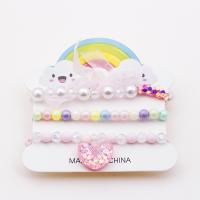 Resin Bracelets, three pieces & for children, multi-colored, Inner Approx 45mm 