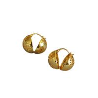 Brass Drop Earring, 18K gold plated, fashion jewelry & for woman & hollow [
