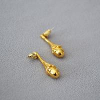 Brass Stud Earring, Flower Bud, plated, fashion jewelry & for woman 27mm [