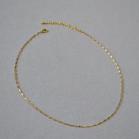 Ожерелье ручной латунные, Латунь, плакированный настоящим золотом, ювелирные изделия моды & Женский, длина:Приблизительно 39 см, продается PC