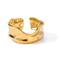 Stainless Steel Finger Ring, 304 Stainless Steel, plated, fashion jewelry, golden, 9.4mm, Inner Approx 17.6mm [