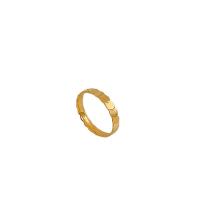 Anillo de dedo de acero Titanium de, Partículas de acero, chapado en oro real, diverso tamaño para la opción & para mujer, tamaño:5-10, Vendido por UD[
