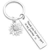 Stainless Steel Key Chain, 304 Stainless Steel, Rectangle, polished, Unisex & with letter pattern, original color 