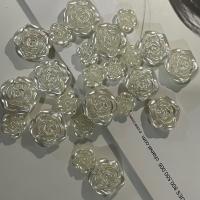 Blume Harz Perlen, Rose, DIY & verschiedene Größen vorhanden, weiß, verkauft von PC