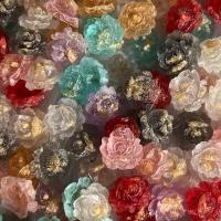 Haarschmuck DIY Zubehöre, Harz, Blume, gemischte Farben, 12x12mm, verkauft von PC[