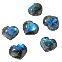 Лабрадорит Декоративные украшения, Сердце, разный размер для выбора, голубой, продается PC