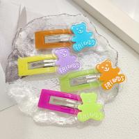 Hair Snap Clips, Plastic, with Resin, for woman [
