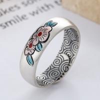 Sterling Silver Finger Ring, 925 Sterling Silver, Antique finish, fashion jewelry & Unisex, 6mm 