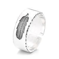 Sterling Silver Finger Ring, 925 Sterling Silver, Antique finish, fashion jewelry & for woman, 7.5mm 