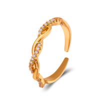 Cubic Zirconia Micro Pave Brass Finger Ring, plated, fashion jewelry & micro pave cubic zirconia & for woman [