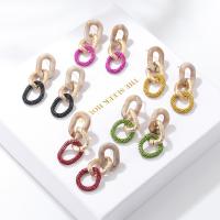 Acrylic Drop Earring, Zinc Alloy, with Acrylic, gold color plated, fashion jewelry & for woman [
