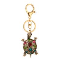 Rhinestone Zinc Alloy Key Chain, gold color plated, cute & fashion jewelry & with rhinestone [
