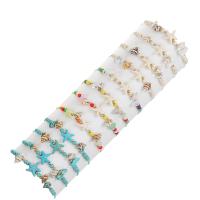 Gefärbt Shell Armband, Muschel, mit Türkis, Seestern, handgemacht, Modeschmuck & für Frau, gemischte Farben, Länge:ca. 18-23 cm, verkauft von setzen