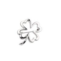 Zinc Alloy Jewelry Brooch, Four Leaf Clover, plated, for woman & hollow [