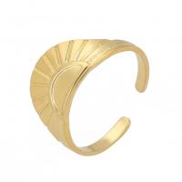 Stainless Steel Finger Ring, 304 Stainless Steel, 18K gold plated, fashion jewelry & Unisex [