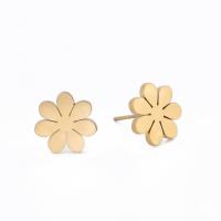 Stainless Steel Stud Earring, 304 Stainless Steel, 18K gold plated, fashion jewelry & for woman [