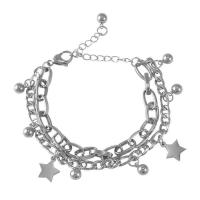 Bracelets En alliage de zinc, avec 7cm chaînes de rallonge, bijoux de mode & unisexe, argent Environ 16 cm, Vendu par PC[