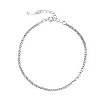 Bracelets En alliage de zinc, avec 5cm chaînes de rallonge, bijoux de mode & pour femme, argent Environ 16 cm, Vendu par PC[