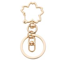Brass Key Chain, Zinc Alloy, DIY, golden 