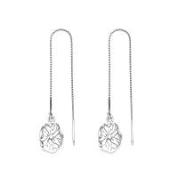Sterling Silver Drop Earring, 925 Sterling Silver, Lotus Leaf, Antique finish, fashion jewelry & for woman [