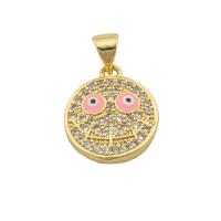 Fashion Evil Eye Pendant, 925 Sterling Silver, gold color plated, DIY & micro pave cubic zirconia Approx 0.3mm 