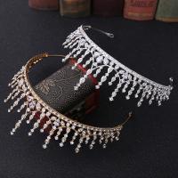 Bridal Tiaras, Zinc Alloy, micro pave cubic zirconia & for woman & with rhinestone Inner Approx 150mm 
