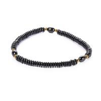 Fashion Jewelry Anklet, Magnetic Hematite, Unisex, 6mm Approx 8.66 Inch 