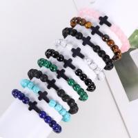 Gemstone Bracelets, Cross, fashion jewelry & Unisex Approx 7.09 Inch 
