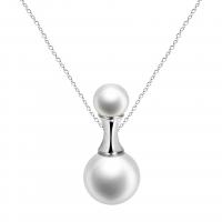 Ожерелье из ракушки Южного моря, Латунь, с Shell Pearl, с 4cm наполнитель цепи, Круглая, Другое покрытие, Женский, Много цветов для выбора, 27mm, длина:39 см, продается PC