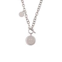 Titanium Steel Jewelry Necklace, Smiling Face, polished, fashion jewelry & for woman Approx 45 cm [