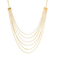 Fashion Multi Layer Necklace, 304 Stainless Steel, with 5.5cm extender chain, plated, fashion jewelry & multilayer, gold 
