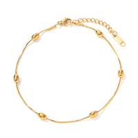 304 Stainless Steel Anklet, with 3.5cm extender chain, plated, fashion jewelry, gold, 3.9mm .5 cm 